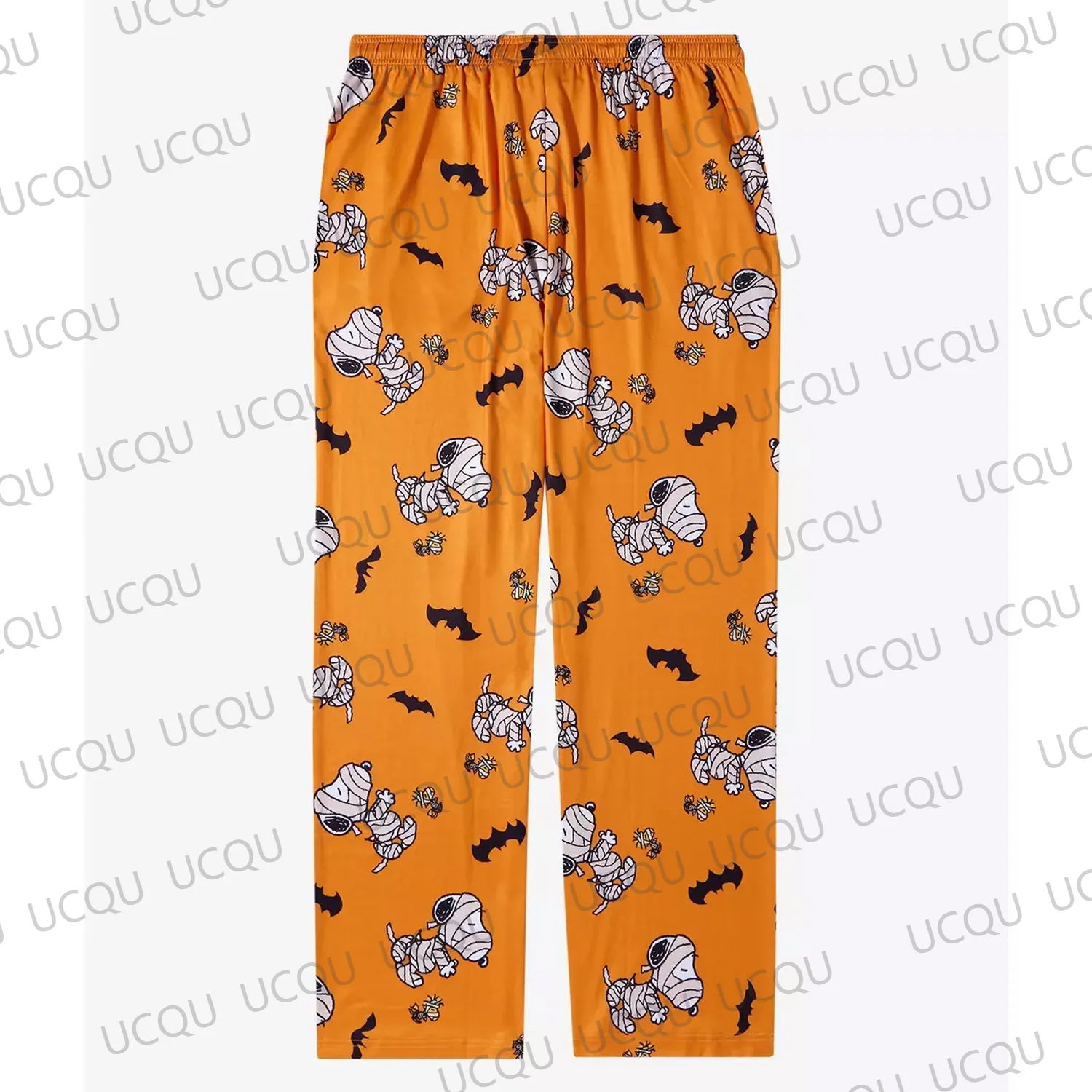 Peanuts Snoopy & Woodstock Mummy Halloween Allover Print Sleep Pants Oversized Pajama Pants 3D Printed Pyjama Trousers