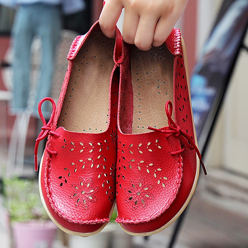 2025 Women Flat Shoes Fashion Women Casual Shoes Breathable Women\'s Loafers Shallow Comfort Mom Shoes Ladies Zapatillas Mujer