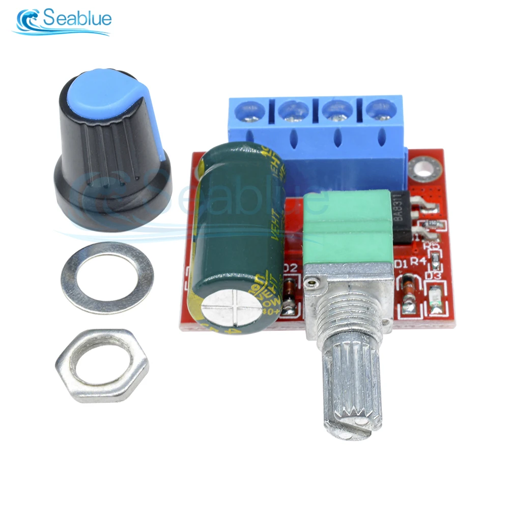 Mini 5A 90W PWM 12V DC Motor Speed Controller Module DC-DC 4.5V-35V Adjustable Speed Regulator Control Governor Switch 24V