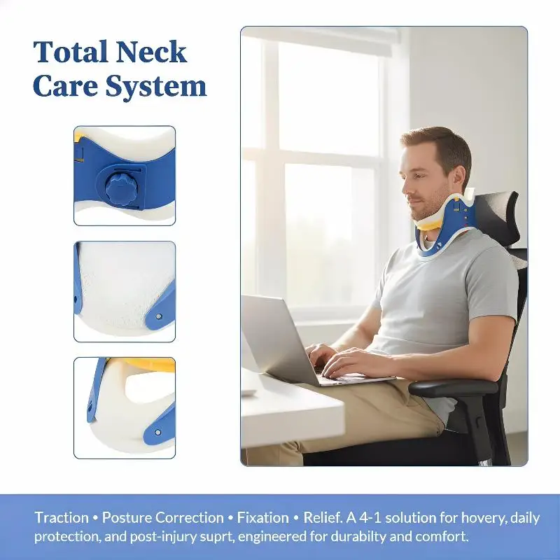Pro Neck Support Cervical Brace 360 Degree Support System Neck Stretcher Therapy Tractor Orthosis Brace For Adults Children