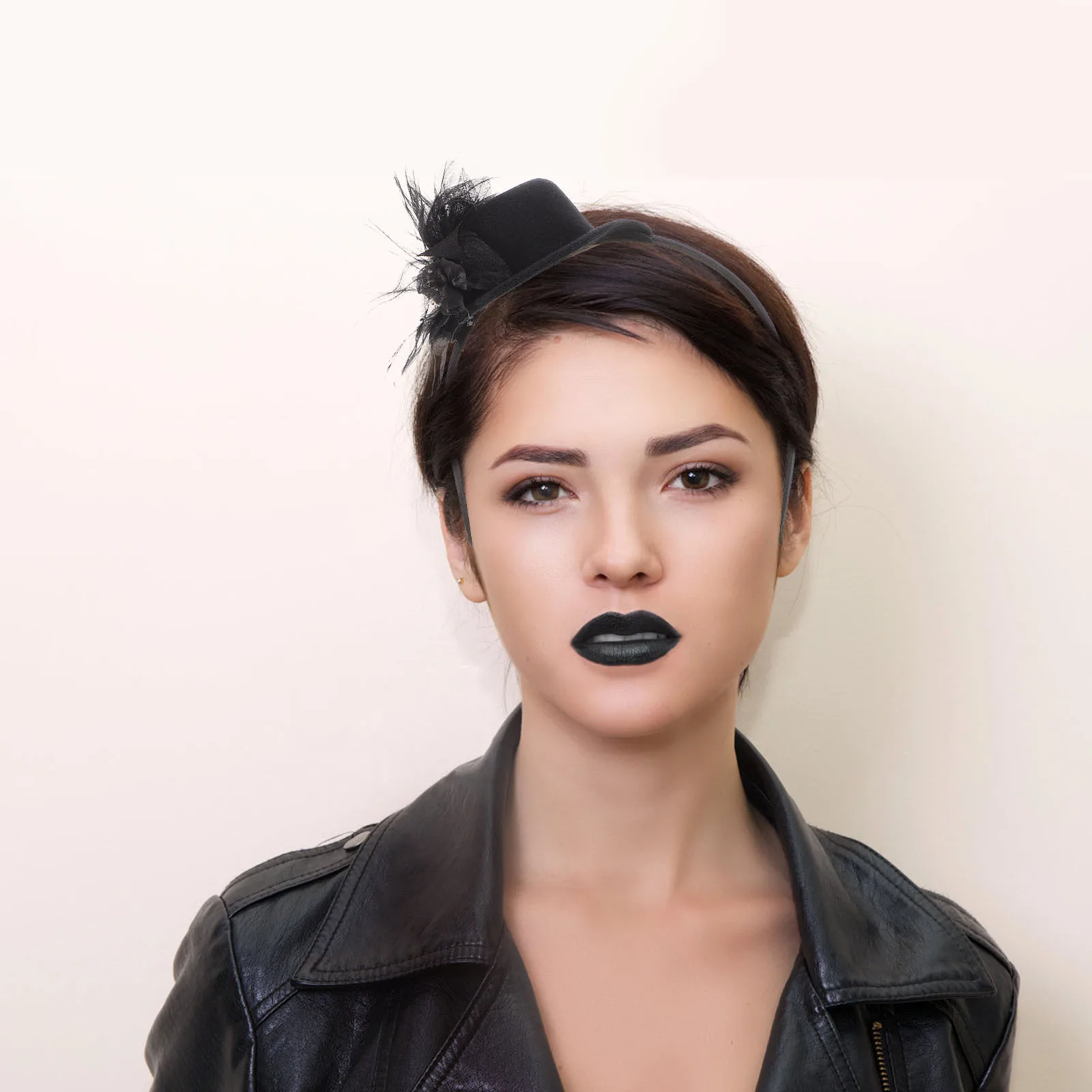 

Black Vintage Headband Elegant French Style for Parties Bridesmaids Girls Hair Accessory Hair Band Bird Headband