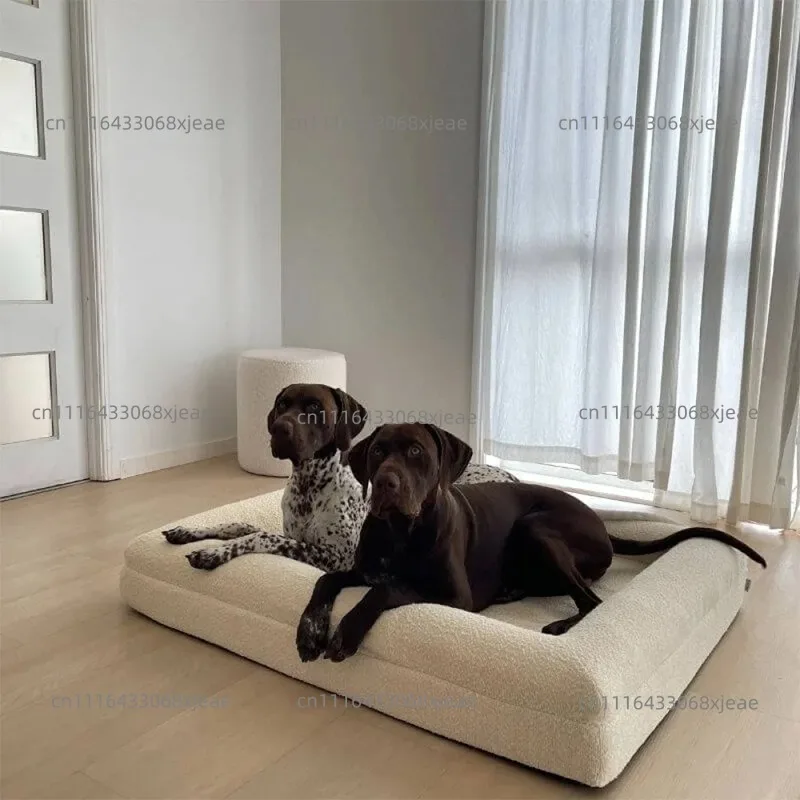 Kennel waterproof removable washable coil velvet dog bed