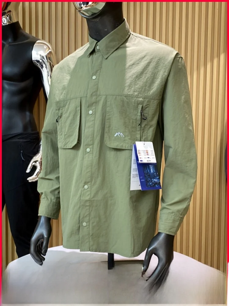 

ex Spring Casual Silicone Print Loose Fit irt Stand Collar Breathable Faionable Polyester Fiber Long Sve irt
