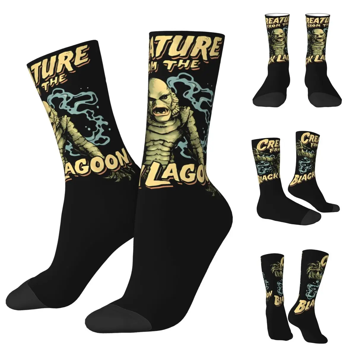 

Universal Monsters Black Lagoon Creature Men and Women printing Socks,fashion Applicable throughout the year Dressing Gift