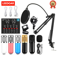 BM 800 Condenser Microphone V8 Sound Card Set Professional Audio  BM800 Mic Studio for Karaoke Podcast Recording Live Streaming