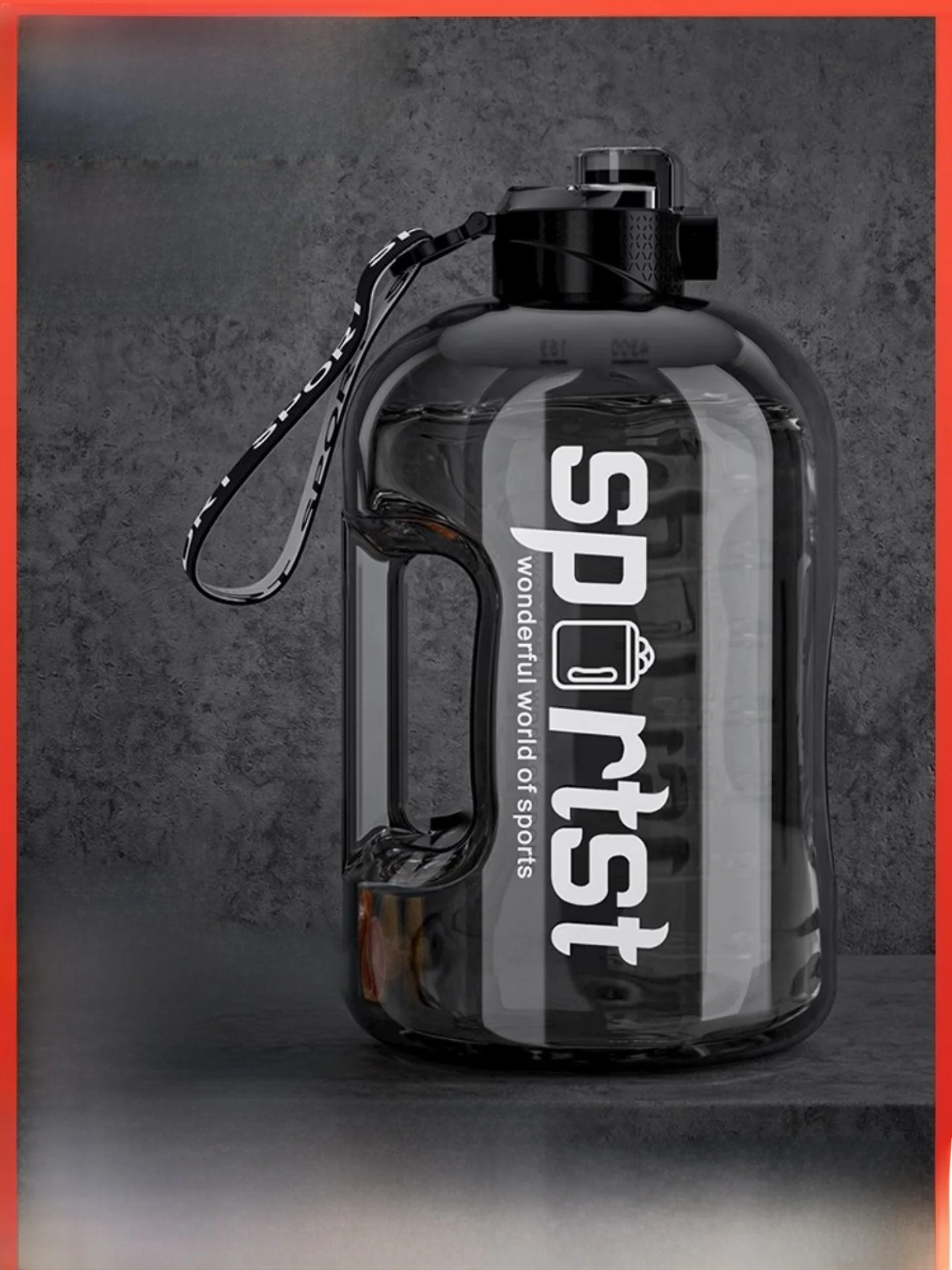 

Large Capaci Fitn Sports Water Cup Men's High Temperature Resistant 2000ml Water Bottle Durable Plastic Drinking Cup