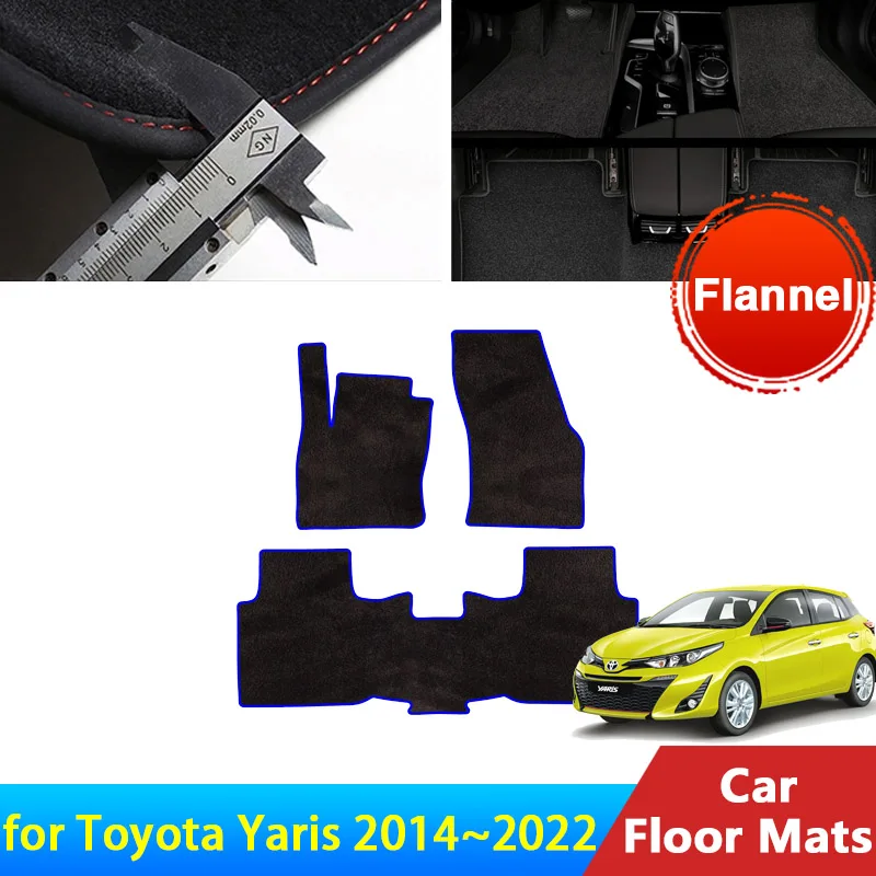 For Toyota Yaris Vios Hatchback XP150 150 2014 2015 2016 2017 2018 2019 2020 Accessories Car Floor Mats Carpets Foot Pad Parts