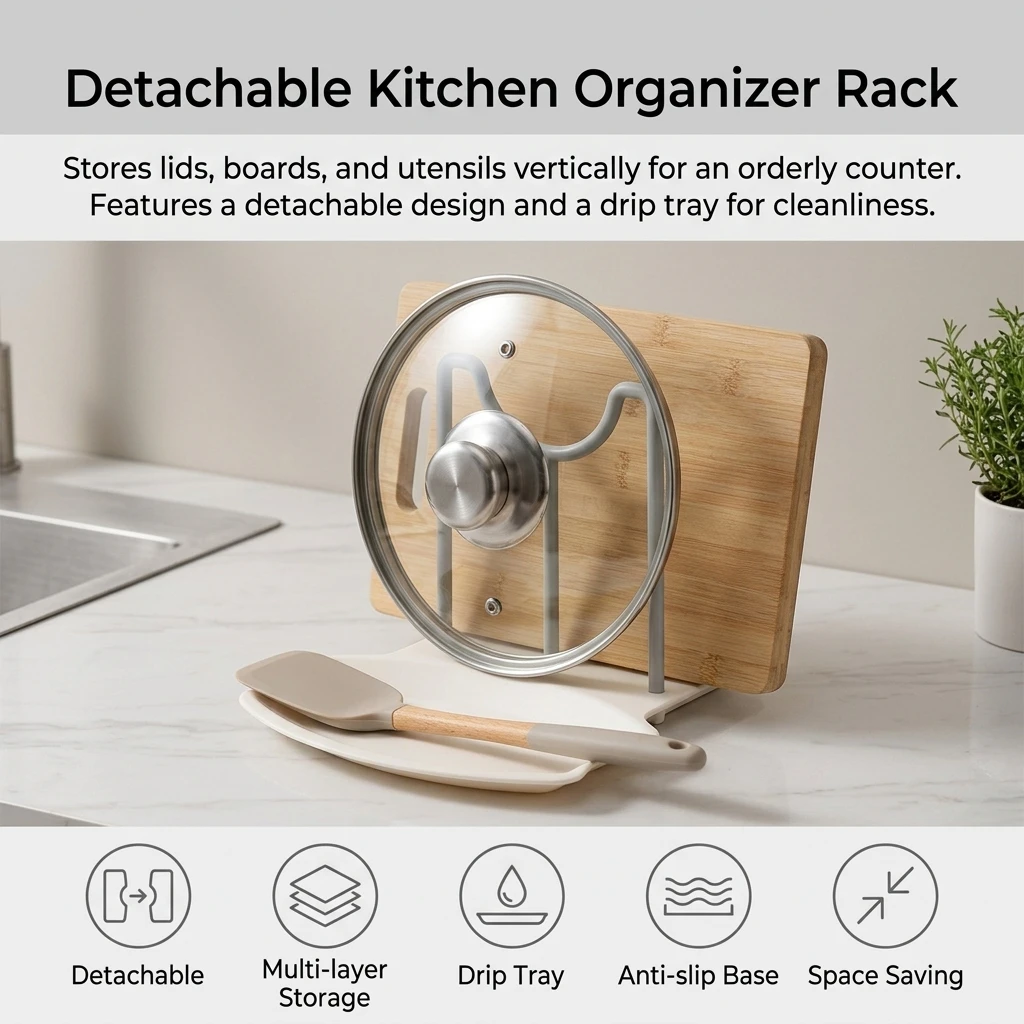 حامل أغطية الأواني من قطعة واح - مراجعة Kitchen Baking Rack وسعره