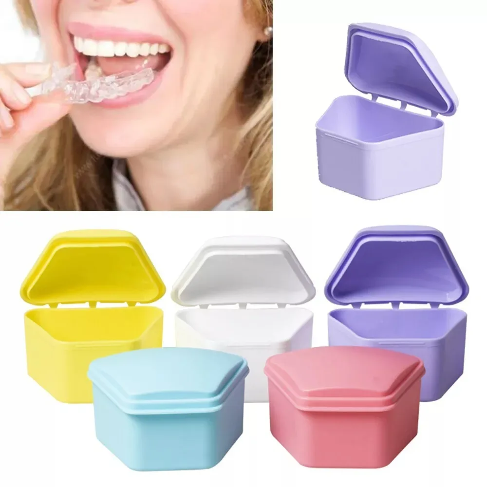 Dustproof False Teeth Box Mouth Guard Appliance Container Sealed Denture Storage Box Portable Denture Bath Appliance