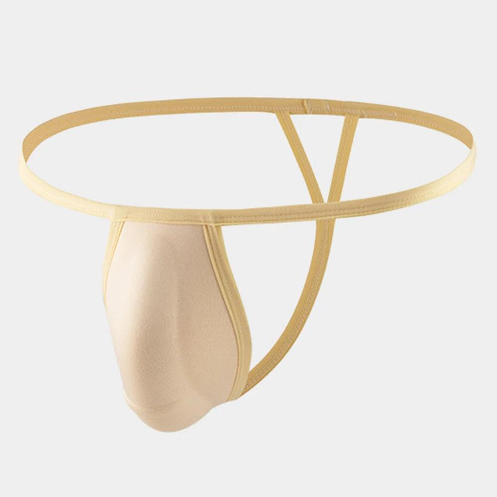 

1pc Low Waist Men Bulge Cup Pads Briefs Thongs Push Up Cup Underwear Panties Comfortable Sexy T-back G-strings