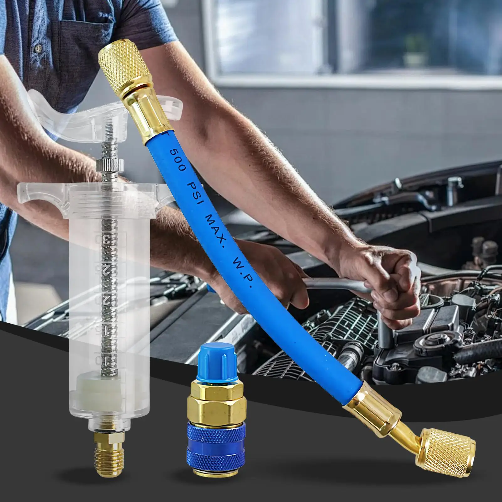 

Инструмент для форсунки масла переменного тока, автоматический холодильный масляный наполнитель, устойчивый к давлению, инжектор для охлаждающей жидкости, автомобильная масленка, шприц для инъекций