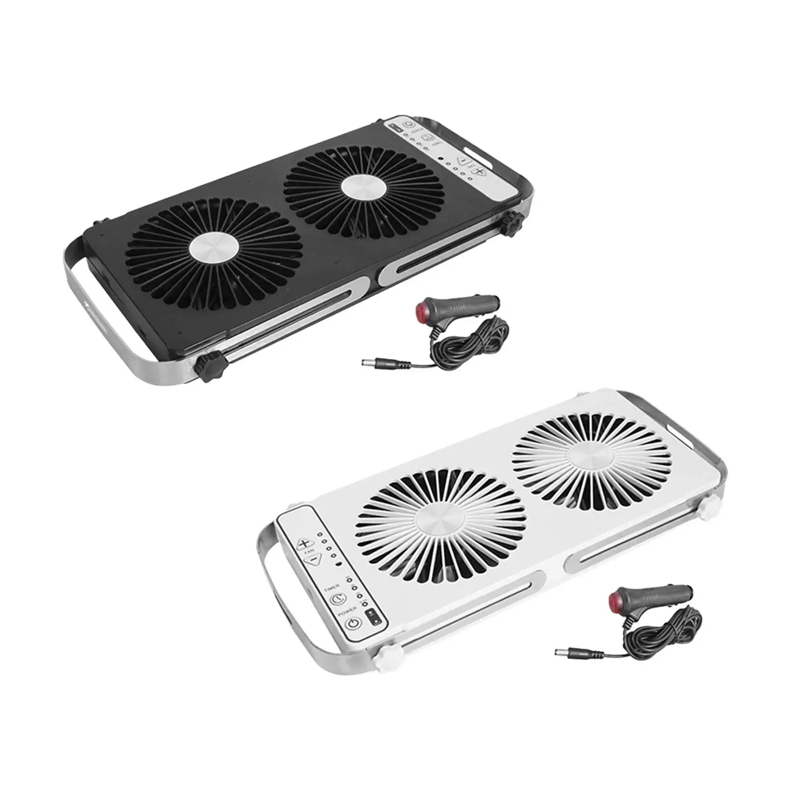 RV Roof Window Fan Ventilation Cooling Row Adjustable Panel Power Indicator DC Cable Suitable for Motorhome Outdoor Camping