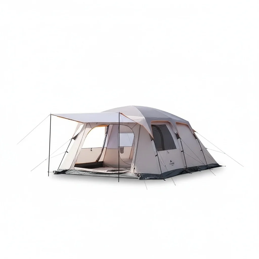 Family Camping Tent, 3 4 5-8 10 Person Multi-Room Tent With Living Area, Large Outdoor Tent Fit For RV, Premium Heavy Duty