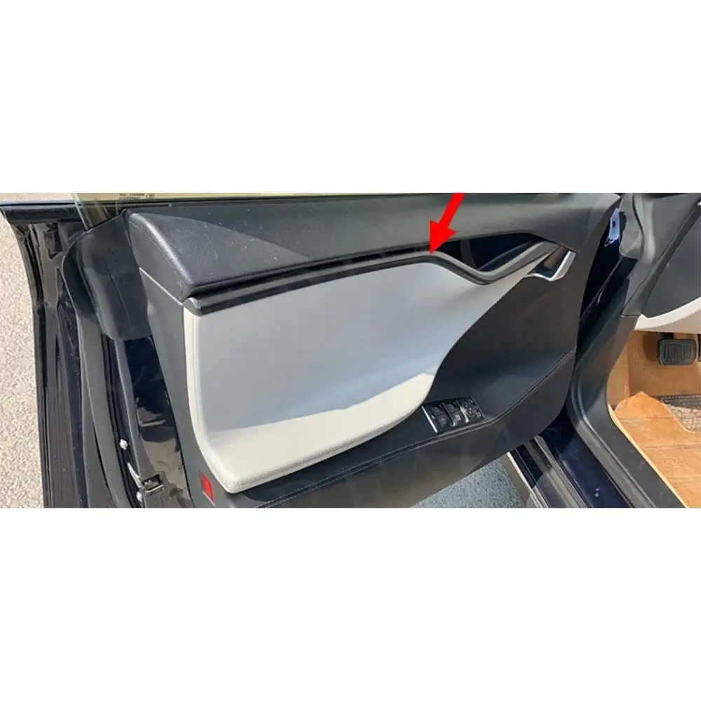 8Pcs Car Inner Door Trim Cover Interior Mouldings Trims for Tesla Model S 2016-2019 Carbon Fiber Car Decoration Accessories