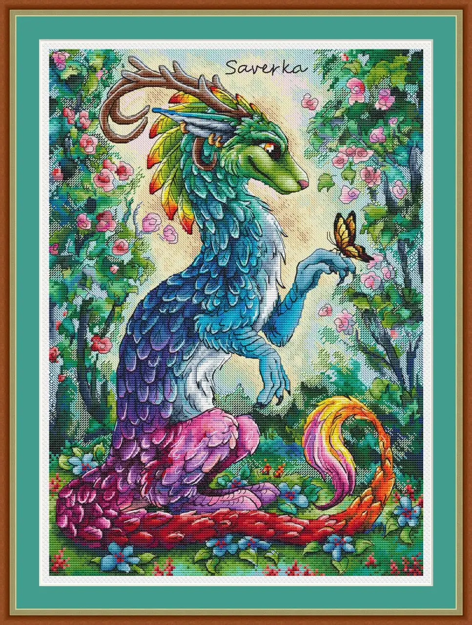 

Набор для вышивки крестиком 14CT 18CT 25CT Набор для вышивки крестиком DIY DMC дух леса-Дракон 39-51