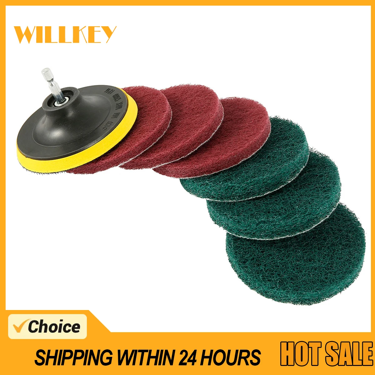 4 Inch Drill Power Brush Tile Scrubber Scouring Pads Cleaning Kit Household Cleaning Tool for Bathroom Floor Tub Polishing Pad