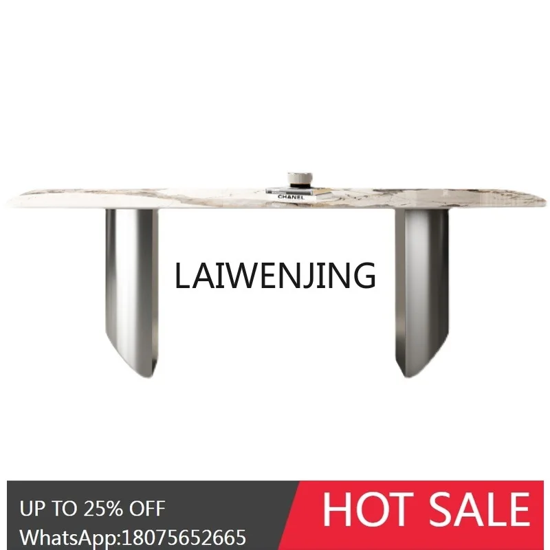 Italian-style small apartment household Pandora rock slab dining table and chair combination light luxury dining table