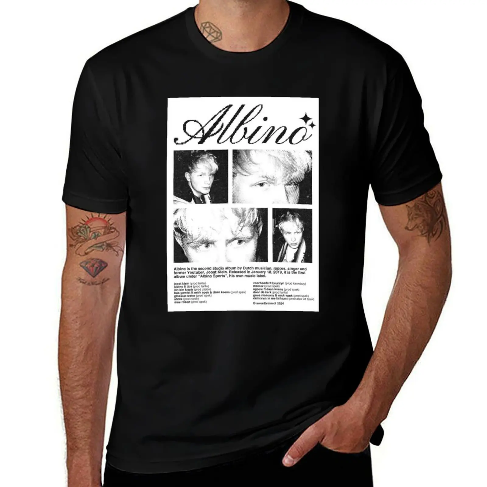 Joost Klein Albino T-Shirt Breathable Basic Cotton T-Shirt