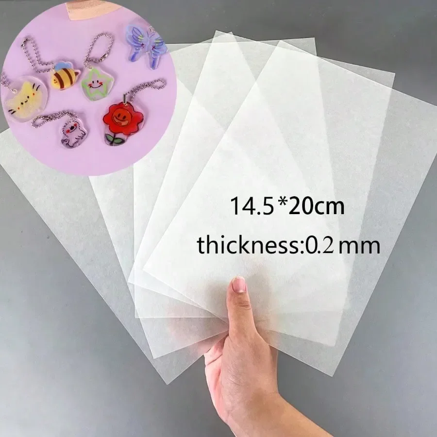 Shrink Plastic DIY Stencils Sheets Fun Thermal Heat Shrink Film Translucent Sheets Blank Shrink Art Film Paper For DIY