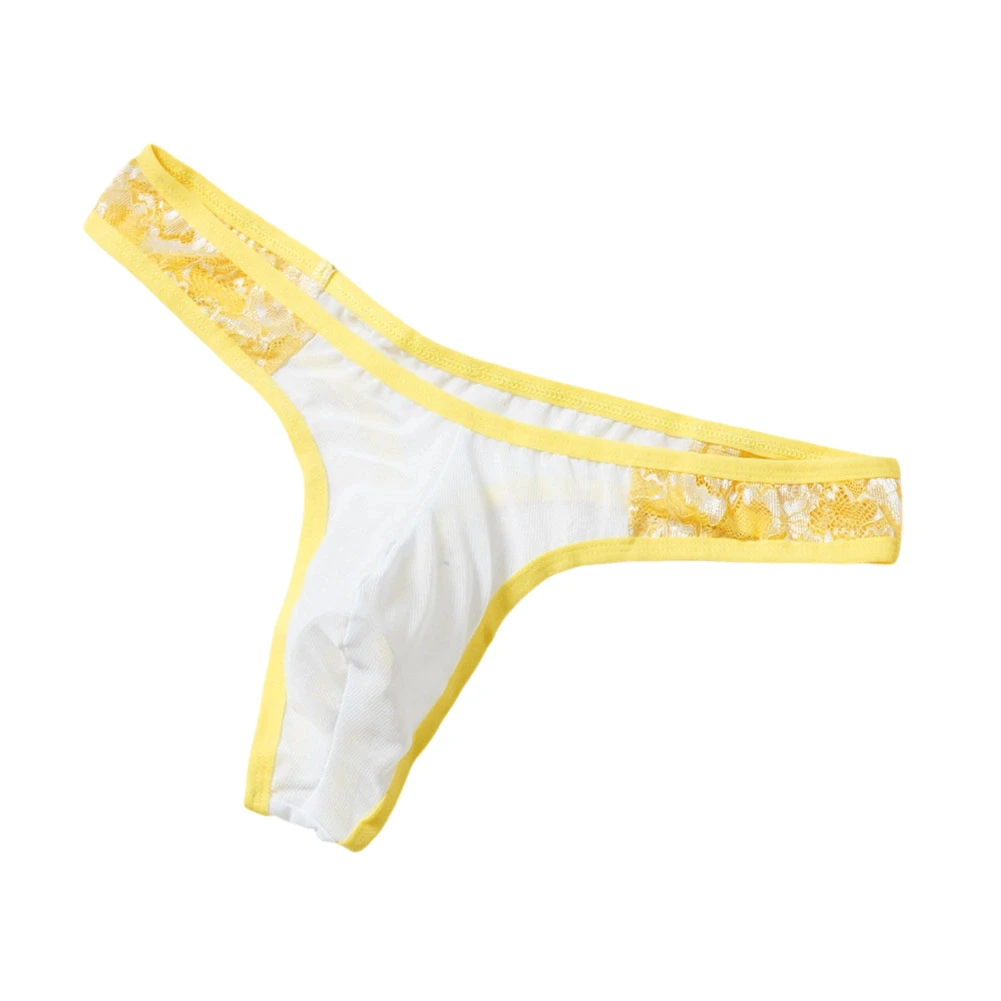 Men Lace Mesh Sheer Adult Underwear Femboy Bulge Pouch G-String Low Waist See Through Thongs Sexy Accessories Hot Men's Panties