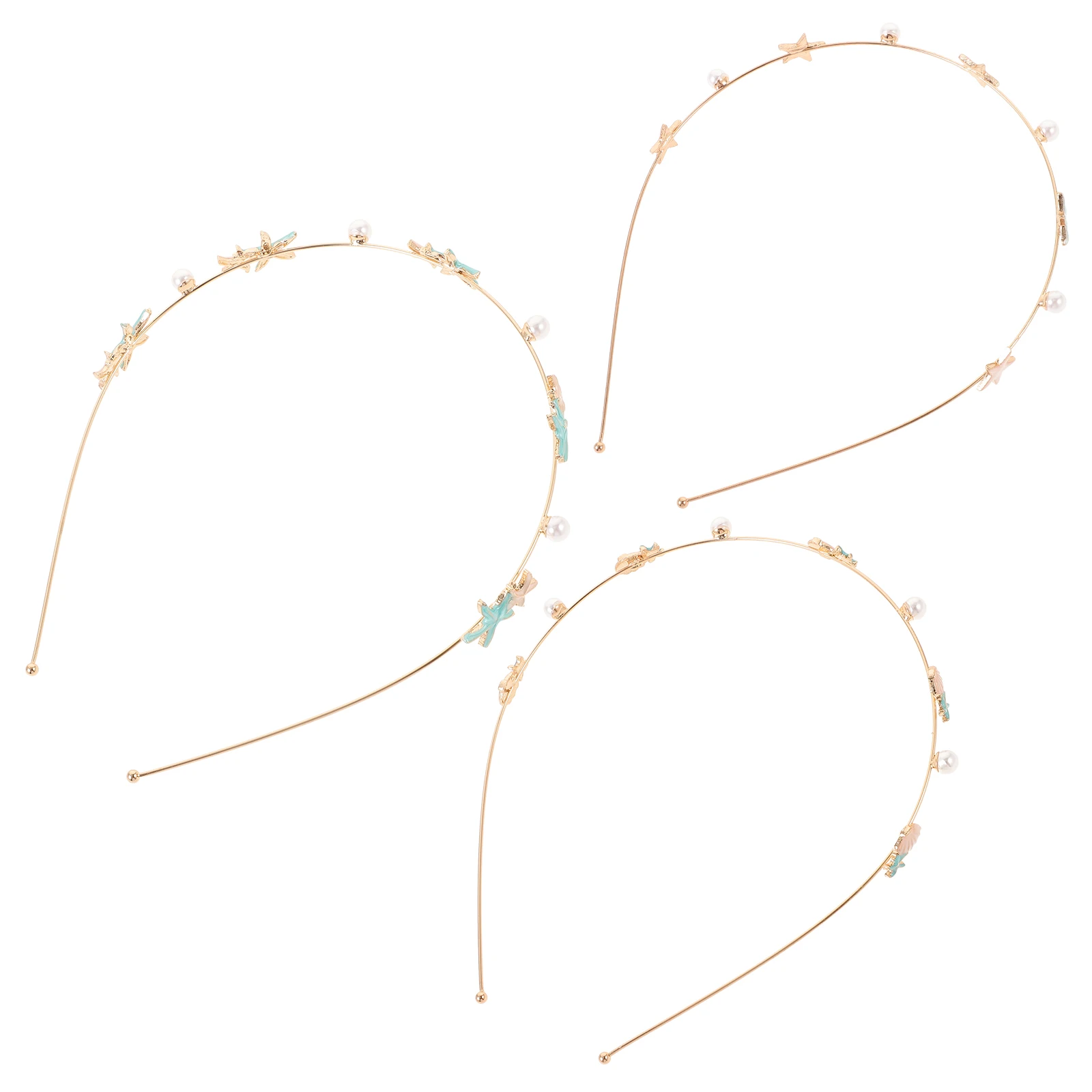

3 Pcs Headband Hair Accessories Pearl for Teen Girls Beach Wedding Issue Card Headbands Pearls Fashion