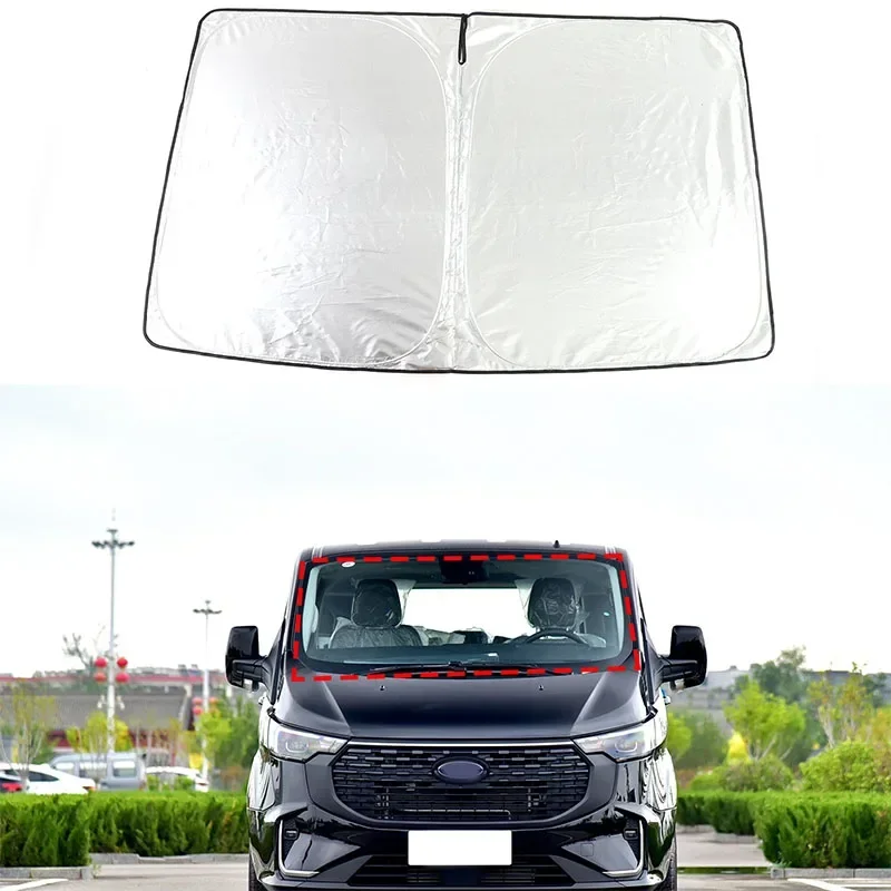 

For Ford Transit 2015-2023 Car Styling Nano-Insulat Windshield Sunshade Front Window Sun Shade Visor Auto Interior Accessories