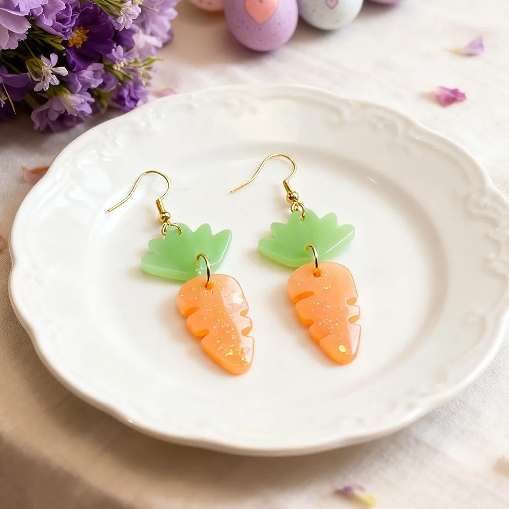 Cute Easter Silicone Mold Non-toxic DIY Crafts Rabbit Egg Epoxy Mold Non-stick Reusable Earring Casting Mould Candle Making