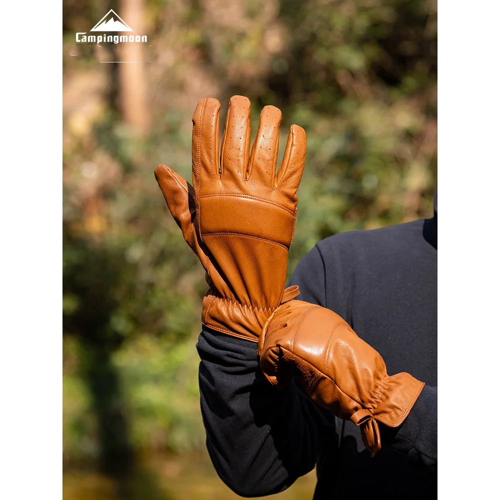 

Q27 Full Grain Leather Work Gloves | Breathable Wear-Resistant Protective Gloves for Cycling, Camping & Home Use