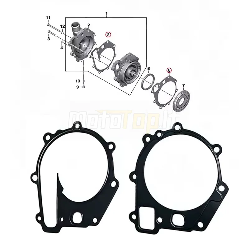2Pcs Water Pump Seal For BMW K80 K81 K82 K84 F750GS F800GS F850GS ADV F900GS SF F900R F900XR A2 Motorcycle Parts 11518561949