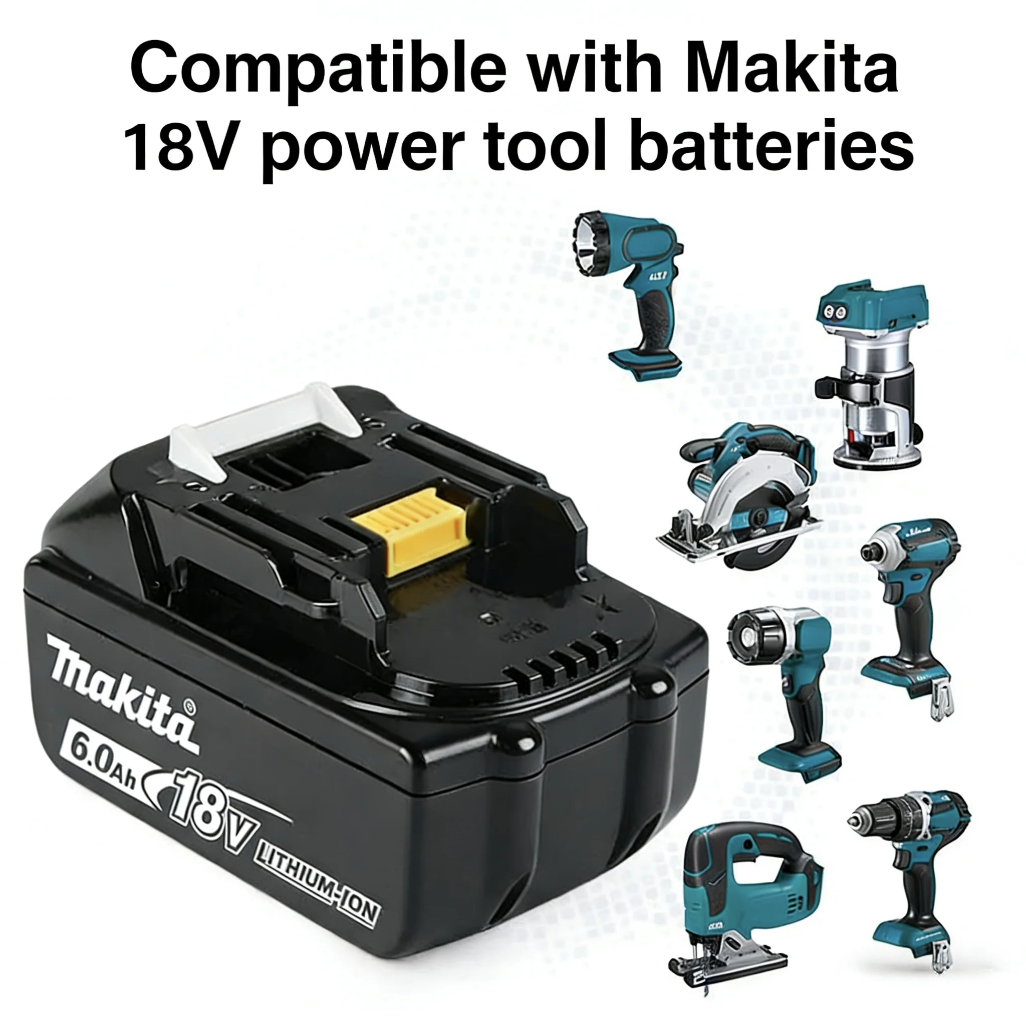 

Original Makita 18V 6000mAh Rechargeable Lithium Ion Battery With Battery Indicator For BL1830 BL1840 BL1850 Power Tools