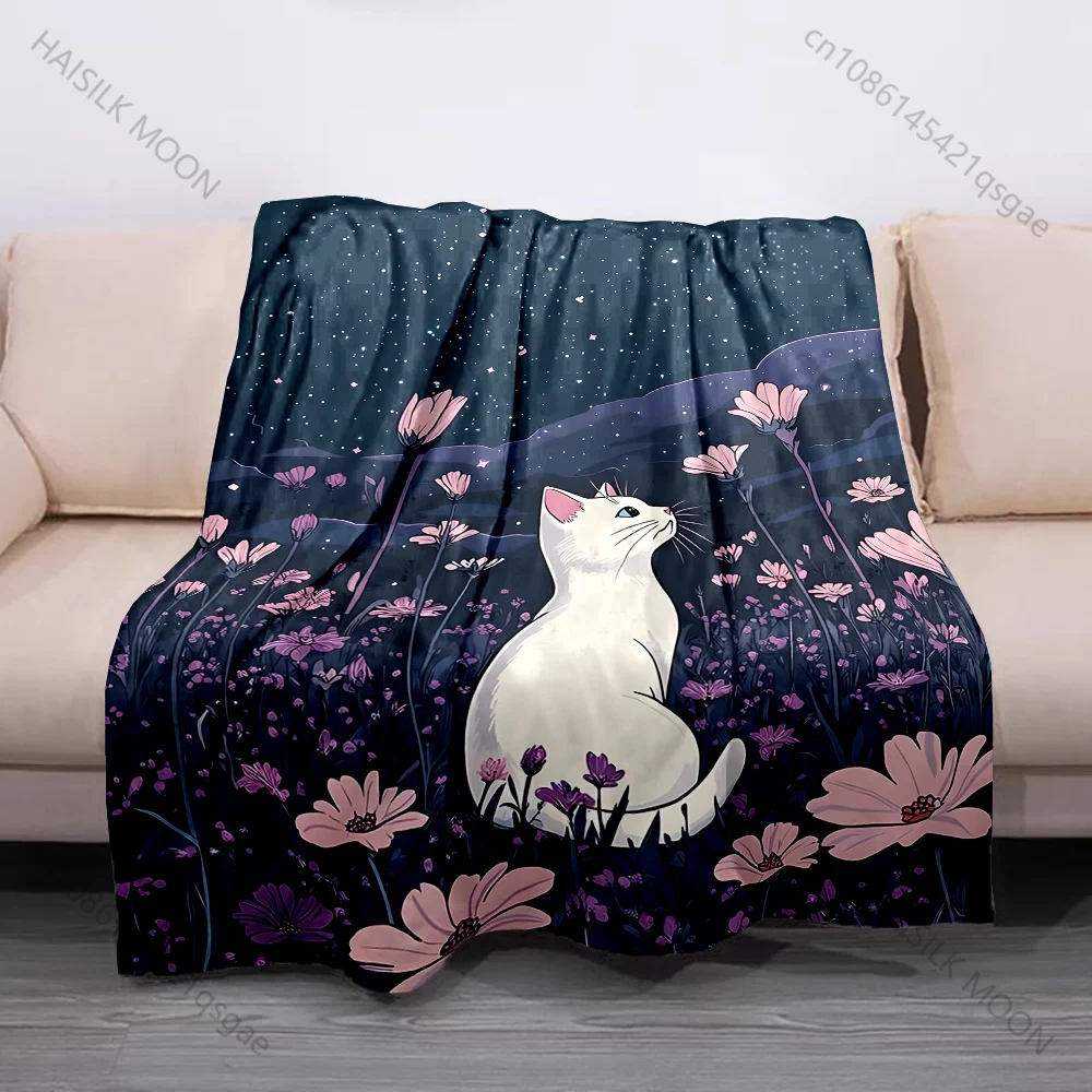 Two golden koi forming a Taiji shape Print Blanket Flannel Material Soft Warm for All Seasons Home Outdoor Camping Picnics RV