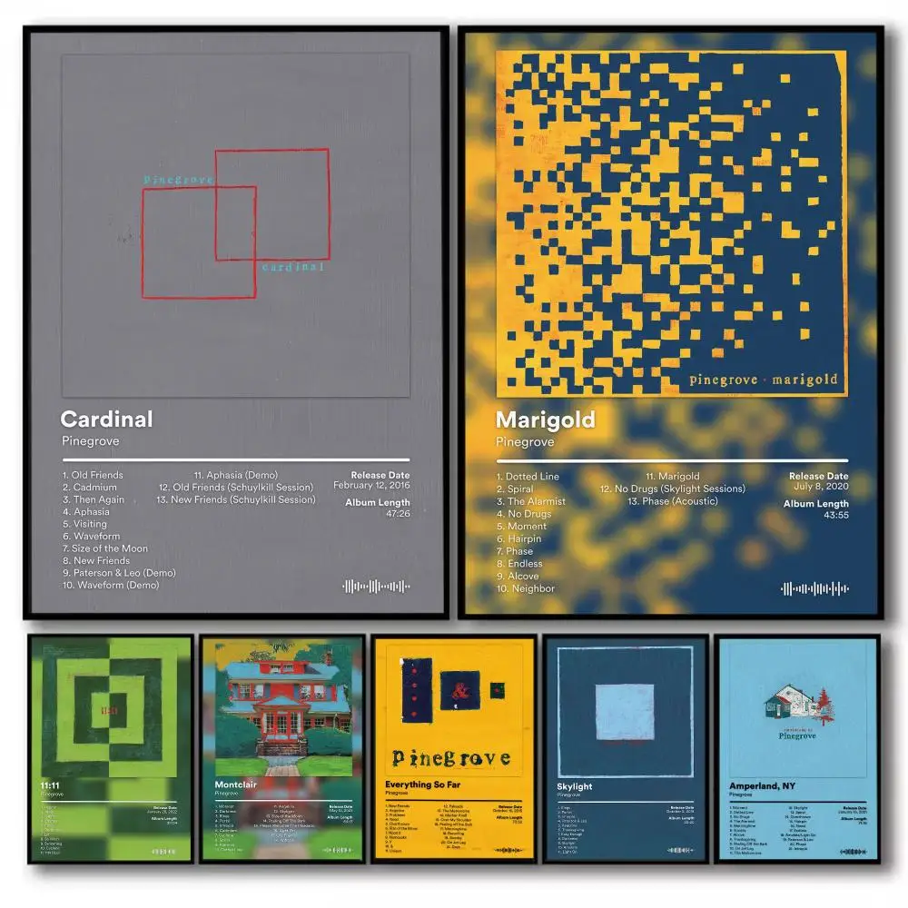 P-Pinegrove Album-Poster-Aufkleber, selbstklebend, Malerei, Wanddekoration, Wandaufkleber für Schlafzimmer, Wohnzimmer, Zuhause, HD-Geschenk