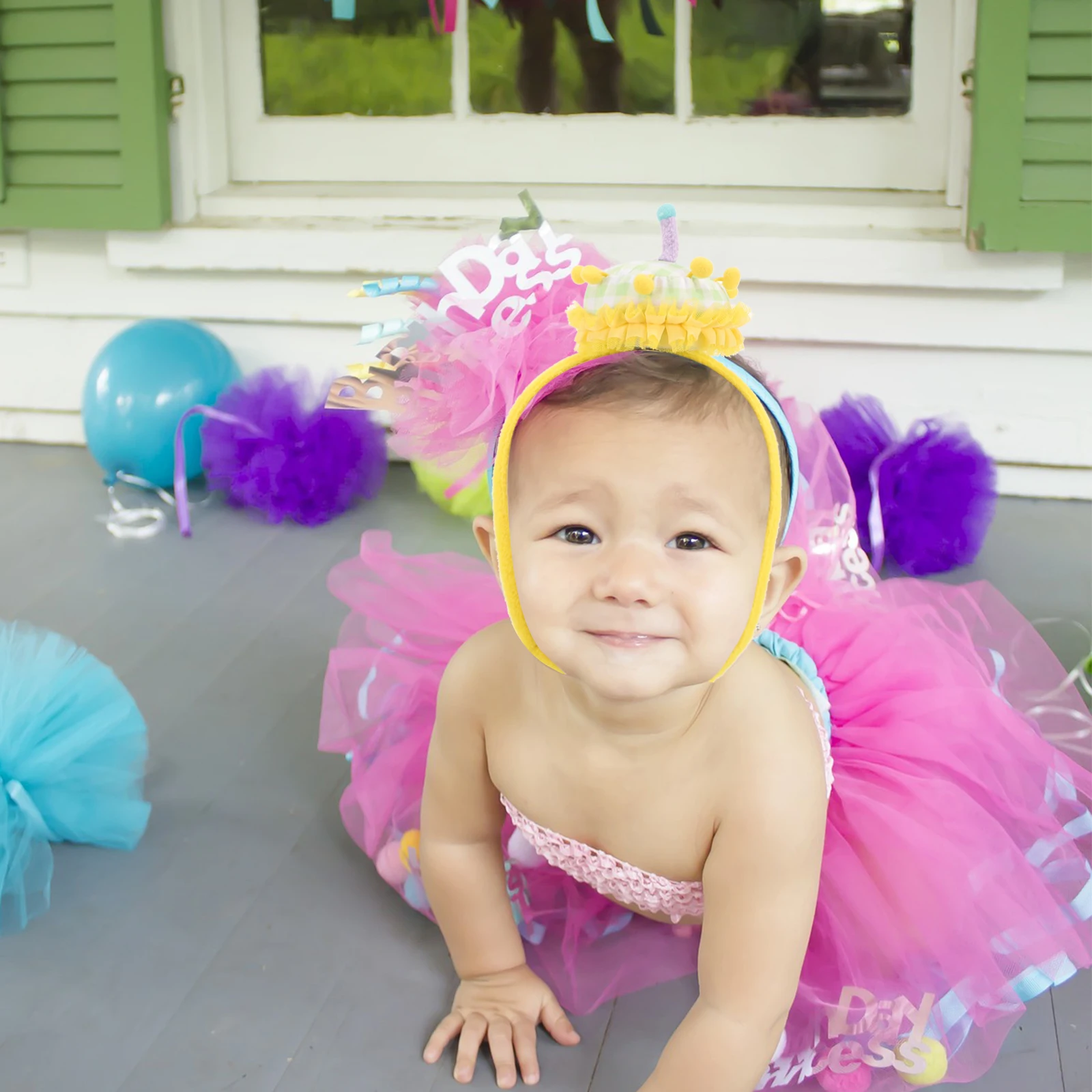 

Lovely Birthday Cake Shaped Kids Hair Hoop Cartoon Headband Party Decorative Accessories Costume Carnival Comfortable