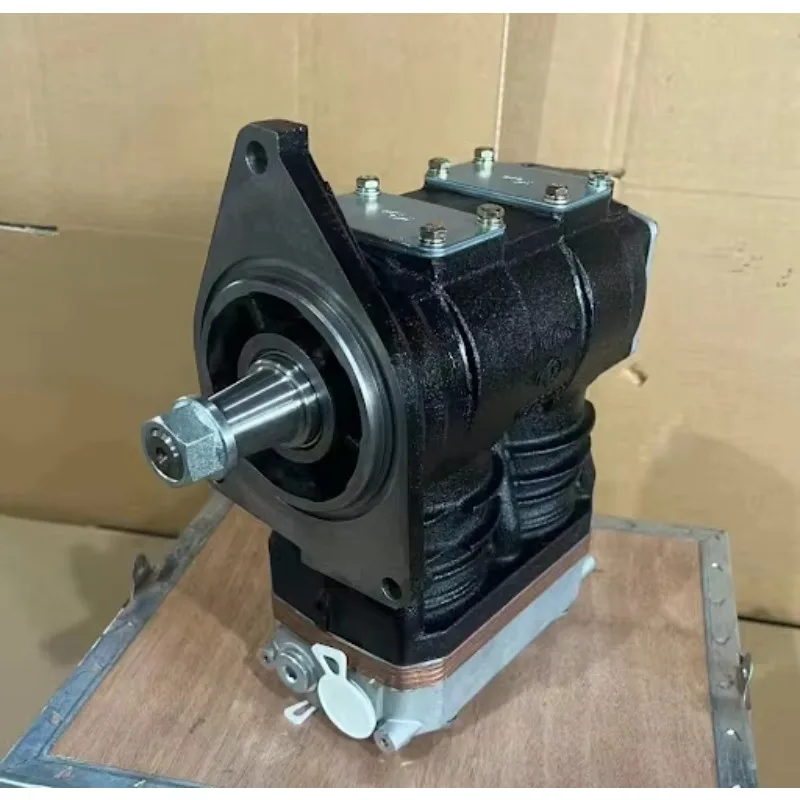 For Sitrak C7H Spare Parts, HowoA7 air Compressor 1003185665, Weichai WP12/13 Series Twin-cylinder air Compressor.