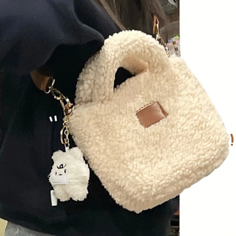 Girl Lamb Plush Handbag Casual Women Shoulder Bags Crossbody Bags for Women Purse and Handbags Designer Bags Bolsos De Mujer Sac