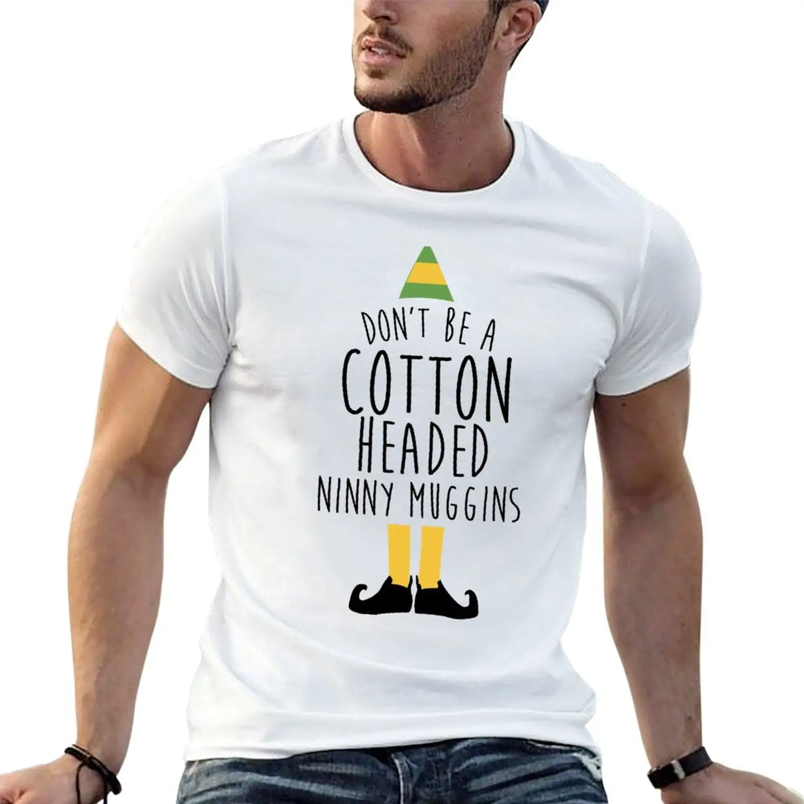 Elf - Cotton Headed Ninny Muggins T-Shirt Holiday Party Tee Shirt