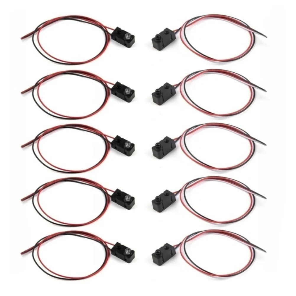 5pcs IR=Break Beam Sensor LEDs Counting Module Distance Sensor Split 5MM Through-Beam Photoelectric Switch For Apply Relay