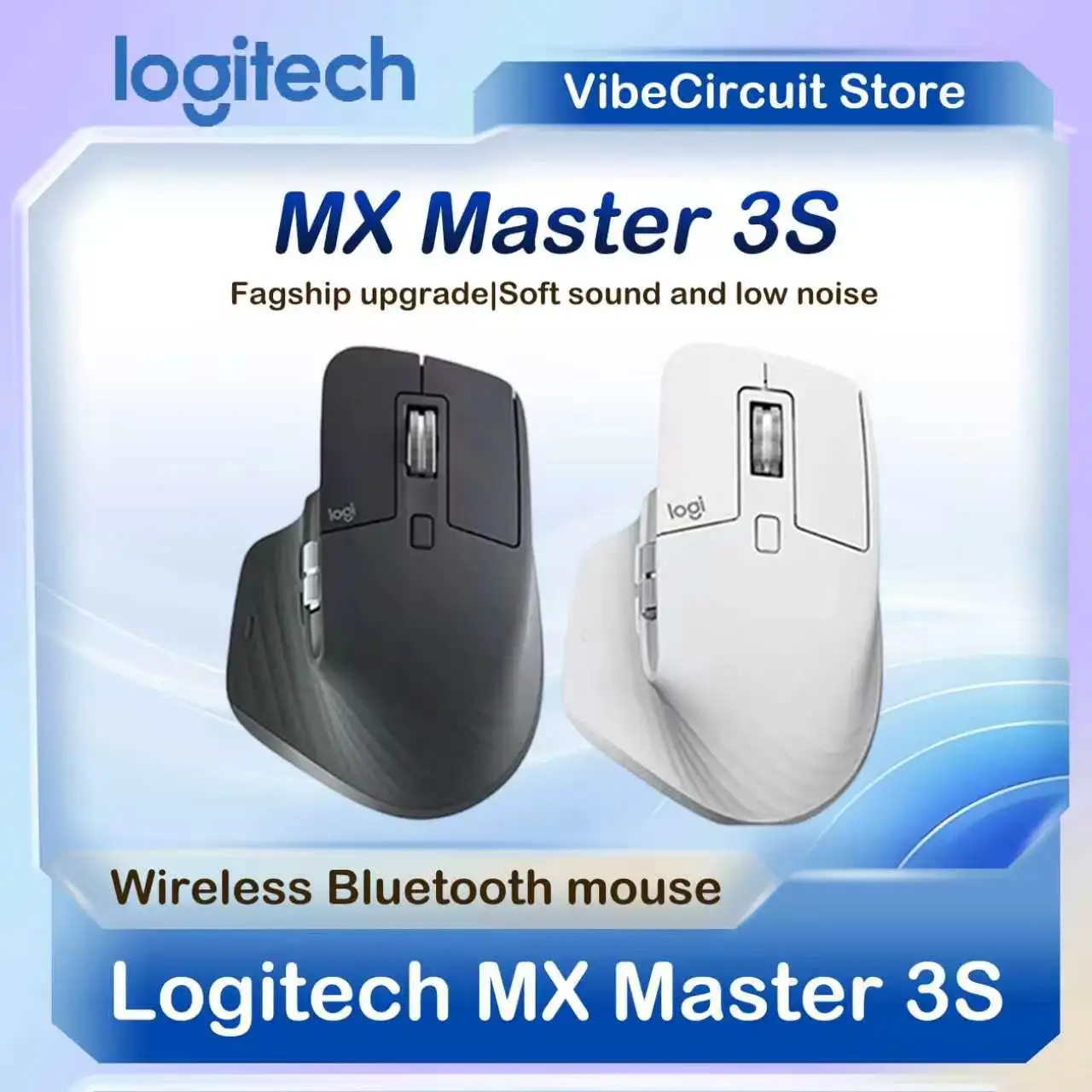 Logitech MX Master 3S Wireless Bluetooth Mouse Business Office Softtone Mouse Ergonomic Business Office Mouse