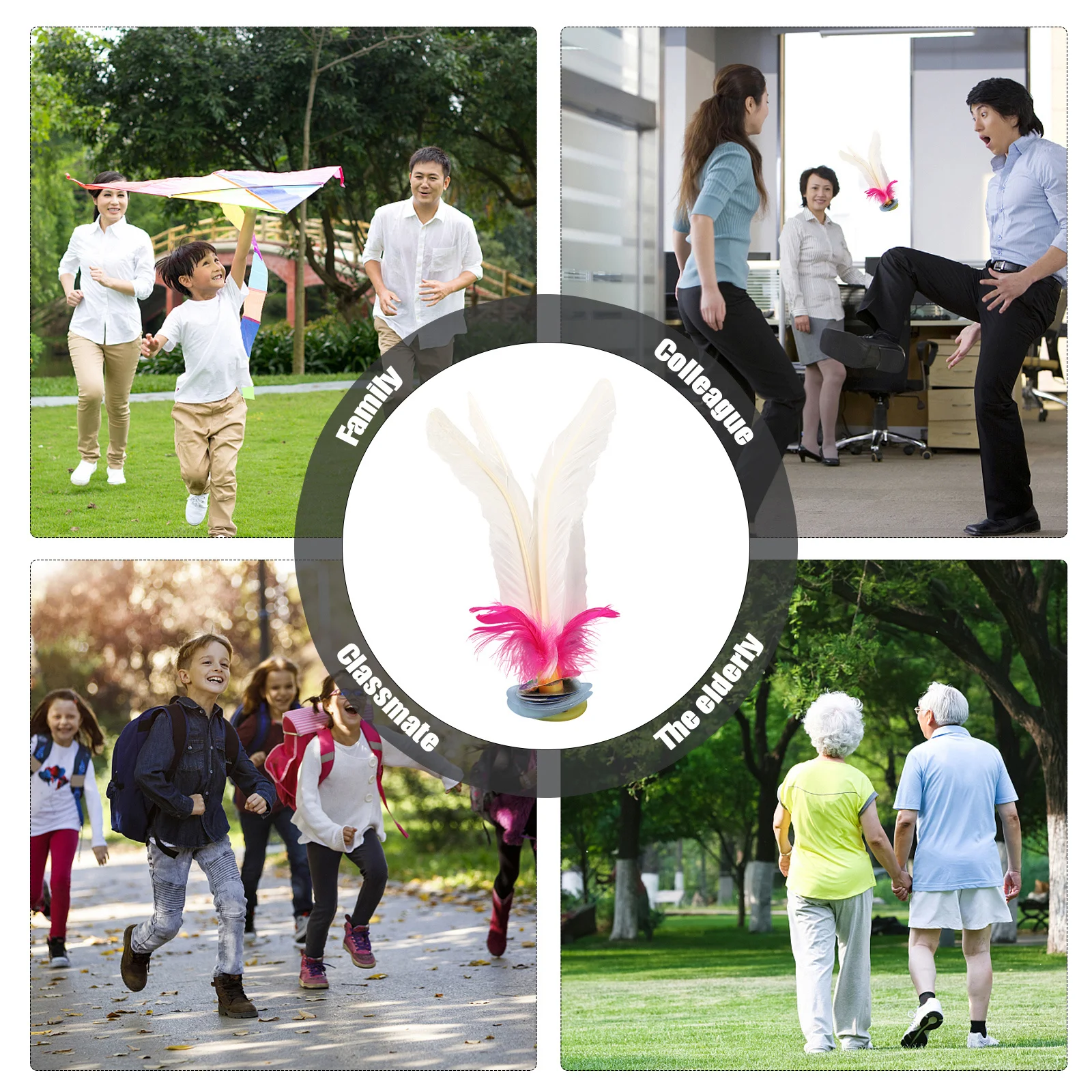 6 pièces enfants jouets de sport coup de pied volant pied blanc chinois volants coup de pied