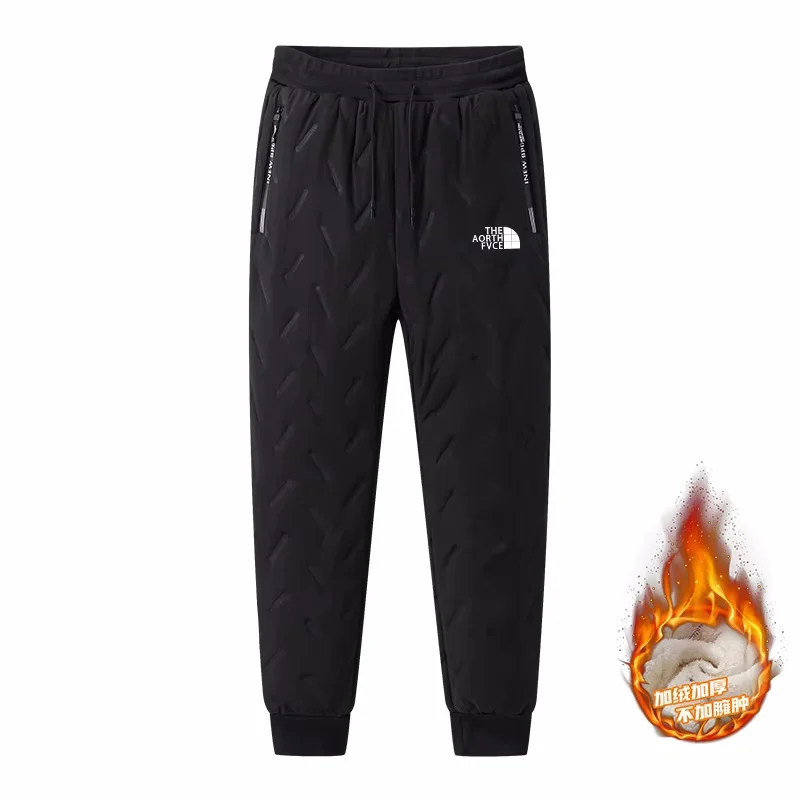 الشتاء Sweatwear الرجال أفخم سميكة الصوف Sweatpant امبسوول الحرارية السراويل سراويل تقليدية مقاوم للماء يندبروف سراويل قطنية دافئة