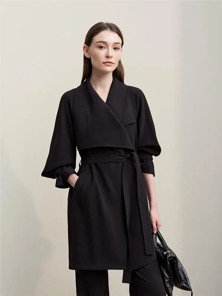 

Amii Trench Coat 2026 Spring New Commuter Drop Shoulder Sleeves Trench Coat Women's Anti-wrinkle With Belt Loose Top 12611027