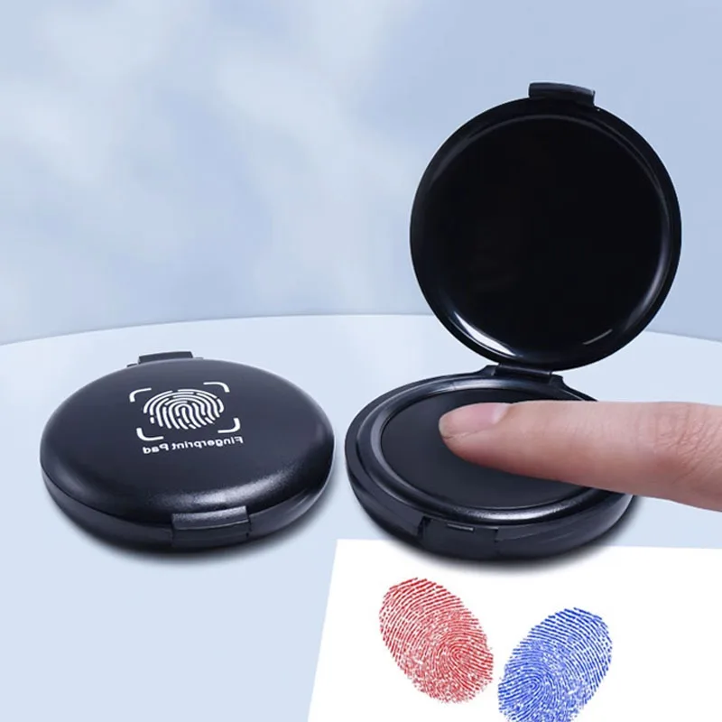 Portable Fingerprint Printing Platform Mini High-definition Quick Drying Printing Mud Signing Contract Red, Blue, and Black Wash