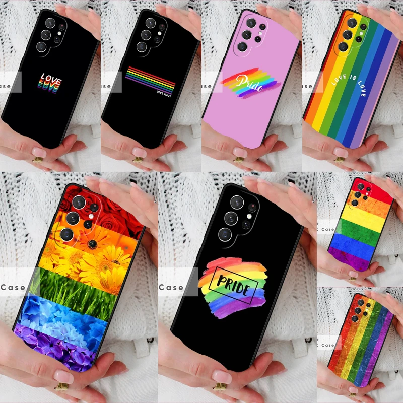LGBT Gay Pride Rainbow Phone Cover Case for Samsung Galaxy S26 Ultra S20 FE Note 10 S24 S23 S21 S25 Plus S22