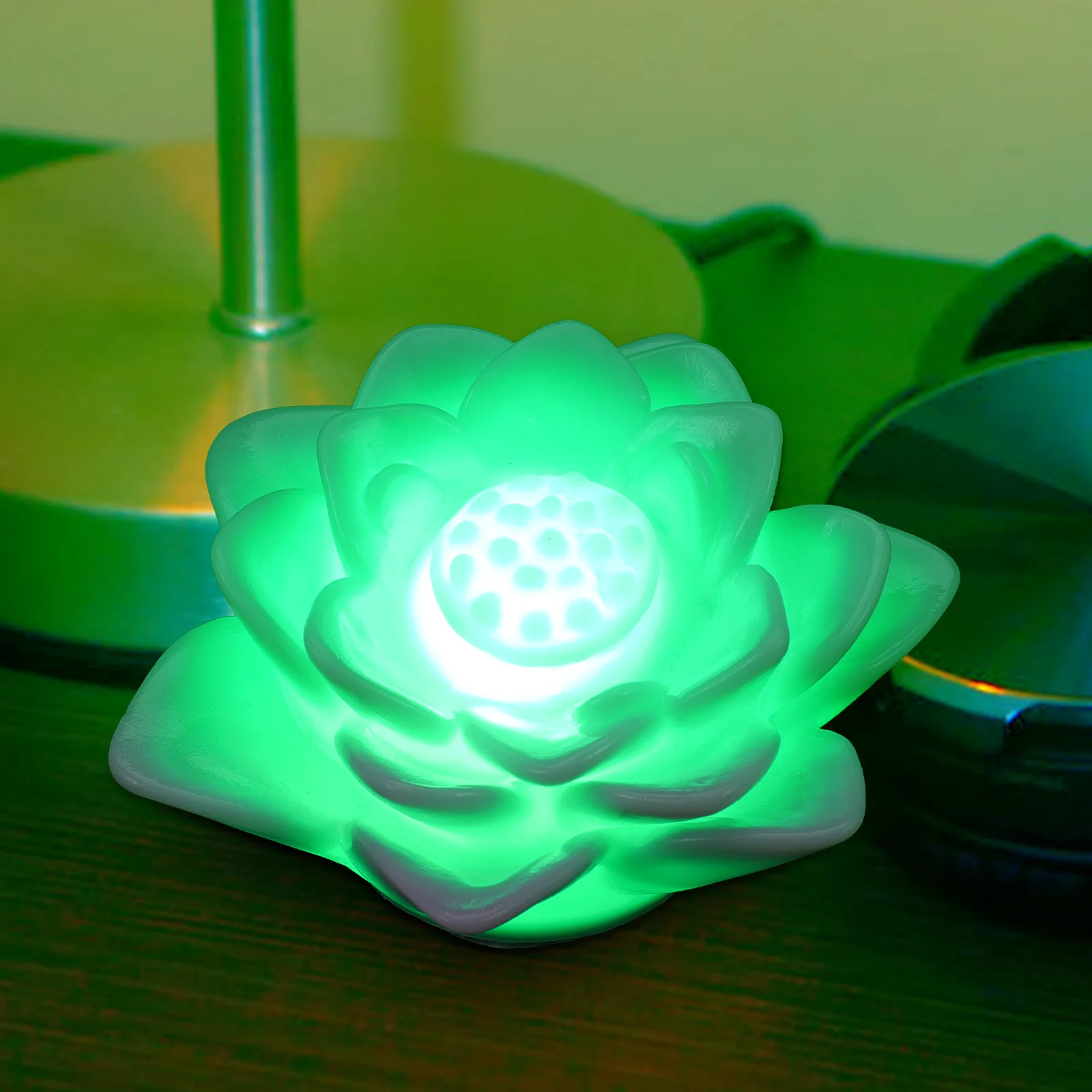 Lotus Night Light Led Color Changing Vinyl Waterproof For Bedroom Wedding Party Bar Decor Lamp