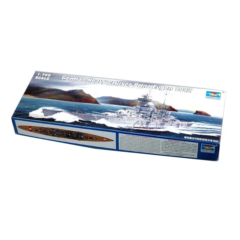 

Trumpeter 1/700 05766 German Heavy Cruiser Prinz Eugen 1942 Military Ship Toy Hobby Assembly Plastic Model Building Kit