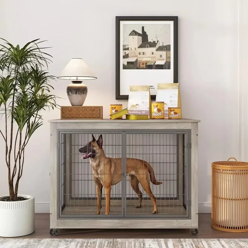 Wooden Dog Crate Table, 43.7