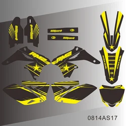 Full Graphics Decals Stickers Motorcycle Background Custom Number Name For SUZUKI RMZ250 RMZ 250 2010-2018