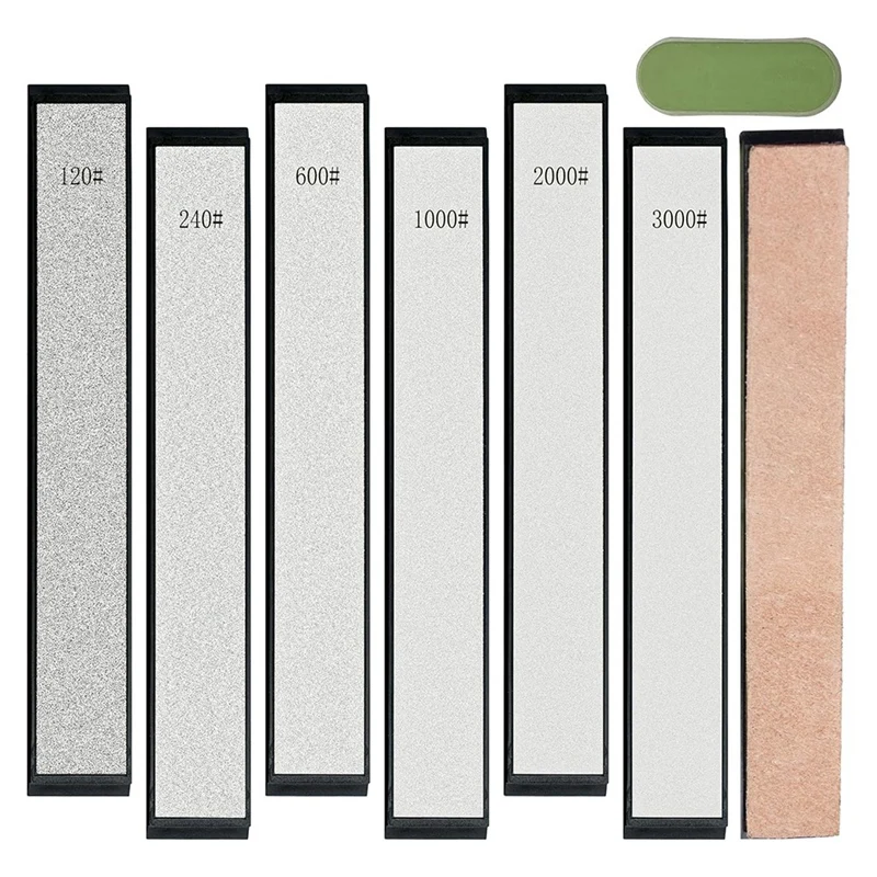 ערכת אבן שינון יהלומים, 6 יחידות אבן יהלומים עם בסיס אנטי-החלקה - 120, 240, 600, 1000, 2000, 3000
