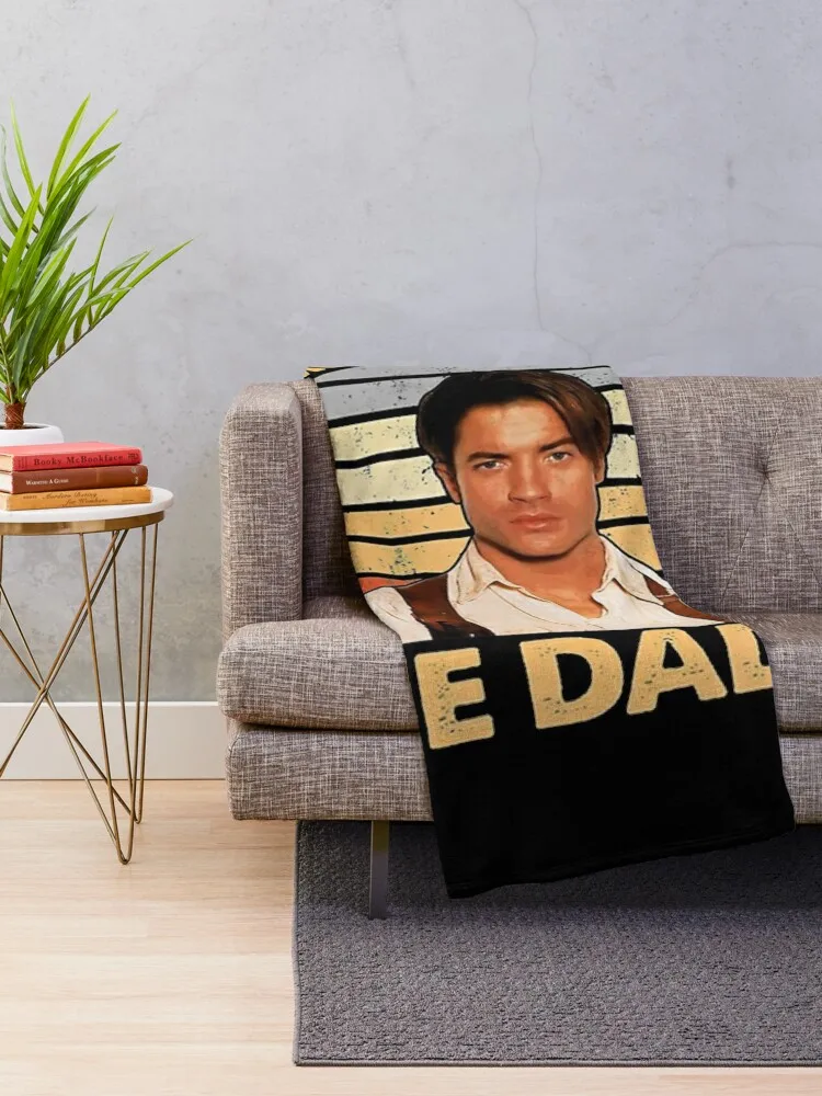 Brendan-Fraser - The Mummy More Like the Daddy Throw Blanket Hairy Blanket cosplay anime Soft Plush Plaid Multi-Purpose