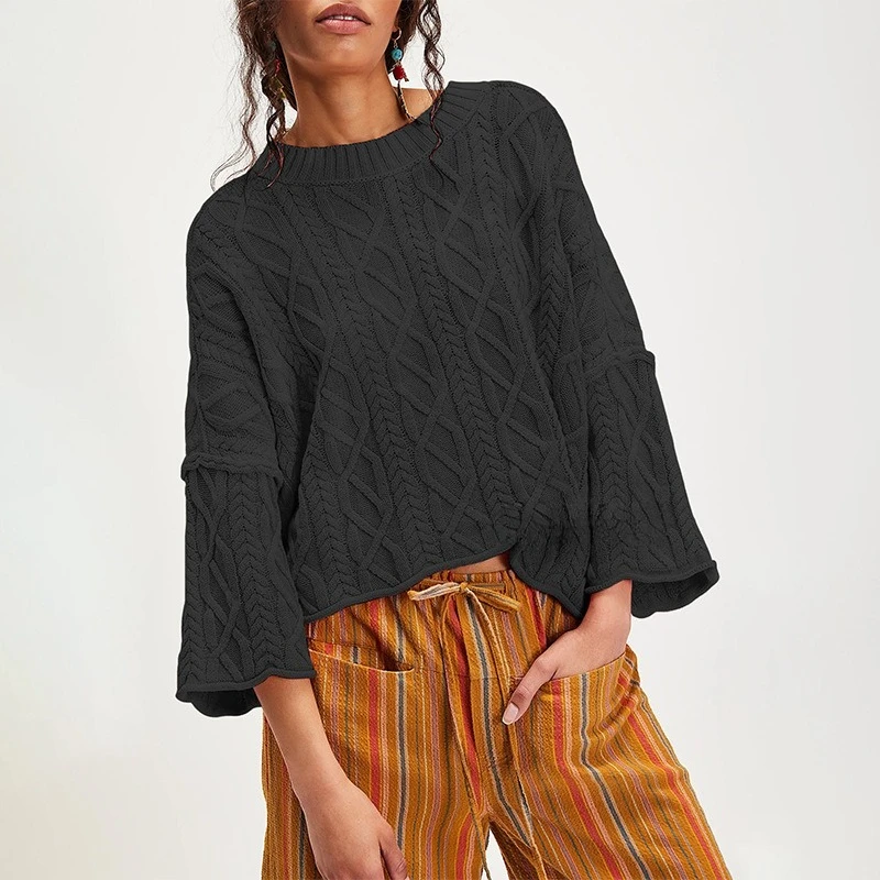 Autumn Loose Knitted Sweaters Women Y2K Winter Warm Casual O Neck Solid Pullovers Korean Simple Lazy Style Oversized Pullovers